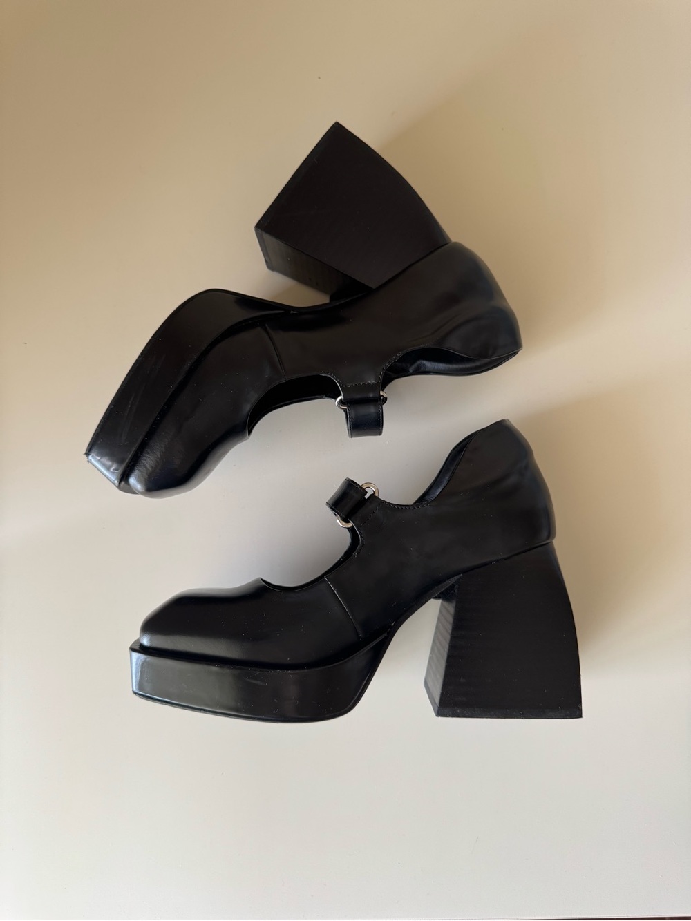 Jeffrey Campbell Reine Platform Mary Jane Pump - Black 6.5 - Picture 6 of 9